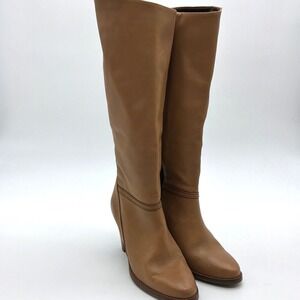 Womens Brazilian Vintage Thom Mcan Soft Brown Leather Boots Side Zip Boho Chic